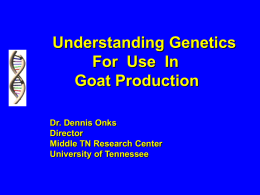 Chapter 6: Understanding Genetics for Use in Goat