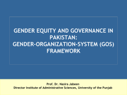 BASELINE RESEARCH ON GOVERNANCE RELATED