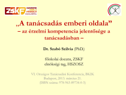 1. szekció – Dr. Szabó Szilvia (PhD.)