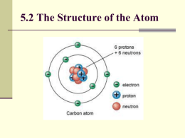 11 5.2 Structure of the Atom