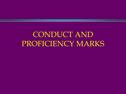 CONDUCT AND PROFICIENCY MARKS