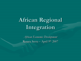 African Regional Integration