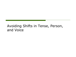 Illogical-Shifts in Tense PowerPoint