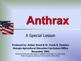 Facts About Anthrax