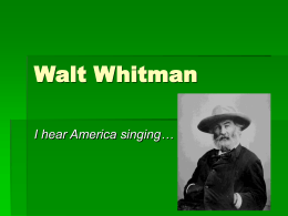 Walt Whitman - huffenglish.com