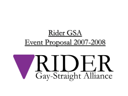 2007-2008 Events - Rider University