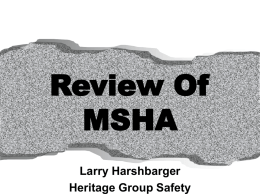 Review Of MSHA IU