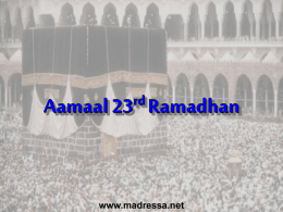 aamaal_23_ramadhan.pps