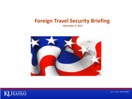 Foreign Travel Security Briefing