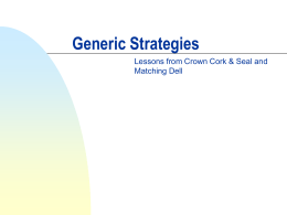 Generic Strategies - Berkeley-Haas