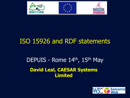 ISO 15926 and RDF statements