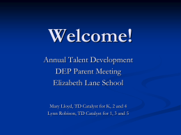 3-5 DEP PowerPoint - Talent Development