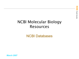 NCBI Field Guide
