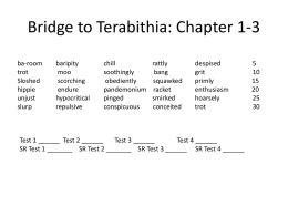 Bridge to Terabithia: Chapter 1-3