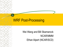 WRF Post-Processing