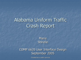 Alabama Uniform Traffic Crash Report