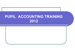 pupil accounting training 2012