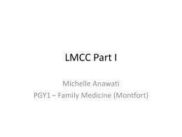 LMCC Part I - 2011 Michelle Anawati Final Version