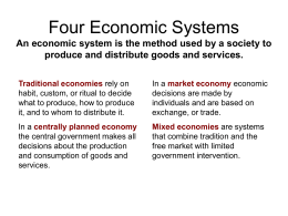 Four Economic Systems
