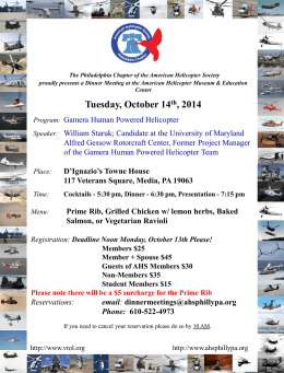 AHS Dinner Flier October 2014 - American Helicopter Society