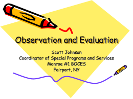Observation and Evaluation - Educational Leadership