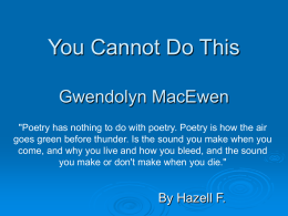 You Cannot Do This - asliteratureavcol