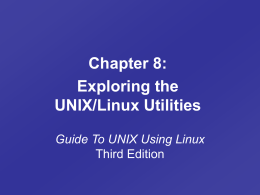 UNIX/Linux Utilities