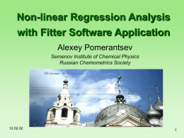 Non-linear regression analysis with "Fitter"