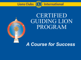 PowerPoint Presentation - Lions Clubs International