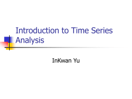 Introduction to Time Series Analysis