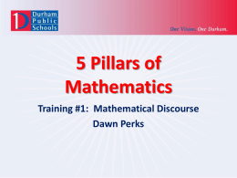 5 Pillars of Mathematics session 1