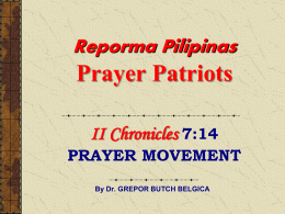 Reporma Pilipinas Prayer Patriots (7:14 Prayer Movement)
