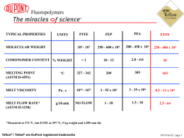 introduction to fep melt processing