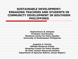 SUSTAINABLE DEVELOPMENT: ENGAGING TEACHERS AND