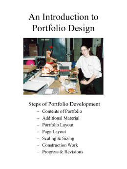 An Introduction to Portfolio Design