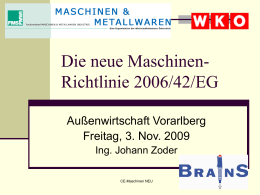 Die neue Maschinen-Richtlinie 2006/42/EG