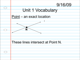 9/16/09 Unit 1 Vocabulary