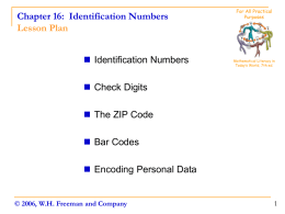 Chapter 16: Identification Numbers Lesson Plan