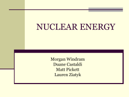 Nuclear Energy - College of Earth and Mineral Sciences