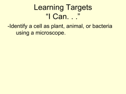 Comparing Cells Lab Introduction