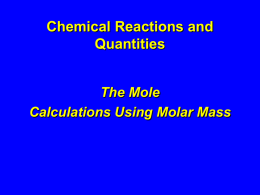 moles and molar mass..