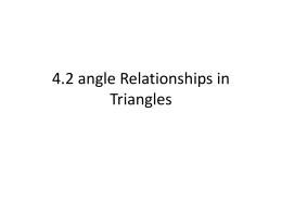 4.2 angle Relationships in Triangles