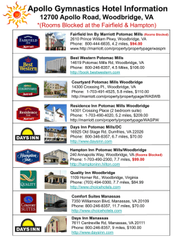 Apollo Gymnastics Hotel Information 12700 Apollo Road