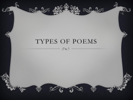 Types of Poem