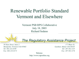 rps - State of Vermont