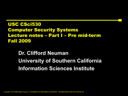 Advanced Operating Systems, CSci555
