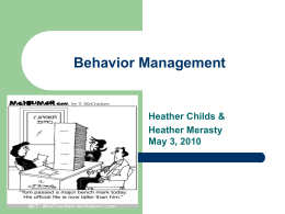 Behaviour Management