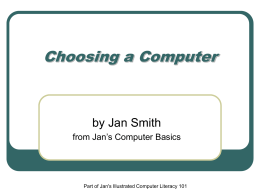 Choosing a Computer
