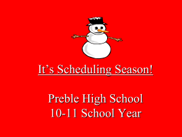 3 Credits - Preble`s