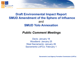 Draft Environmental Impact Report SMUD Amendment of the Sphere